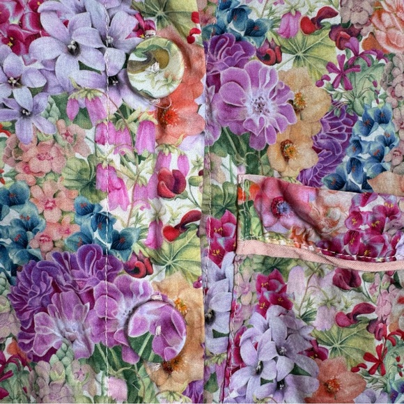 Floral Print Women's Pajama TOP ONLY - Picture 11 of 15